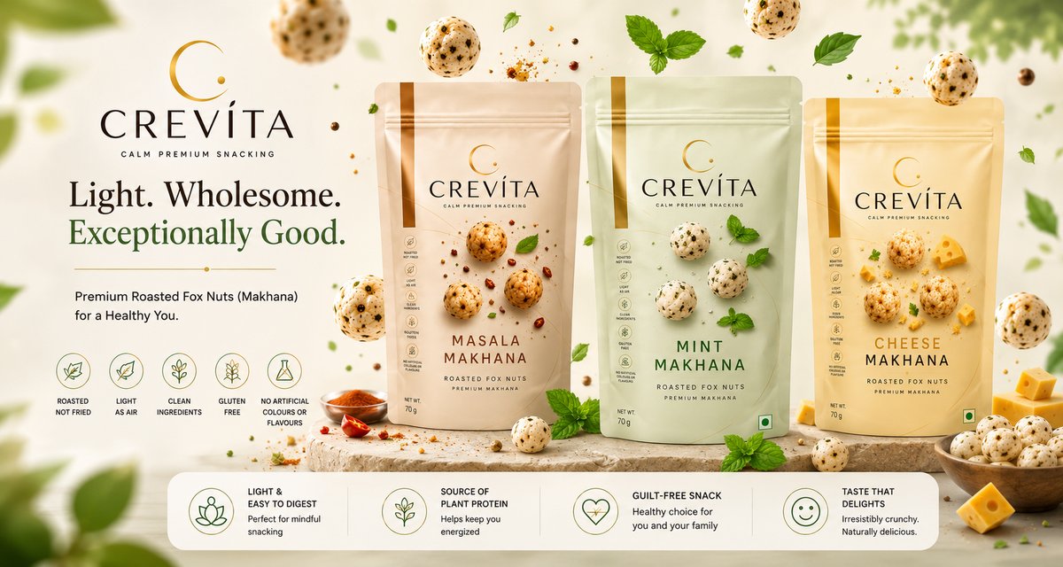 Crevita Makhana — Light. Wholesome. Exceptionally Good.