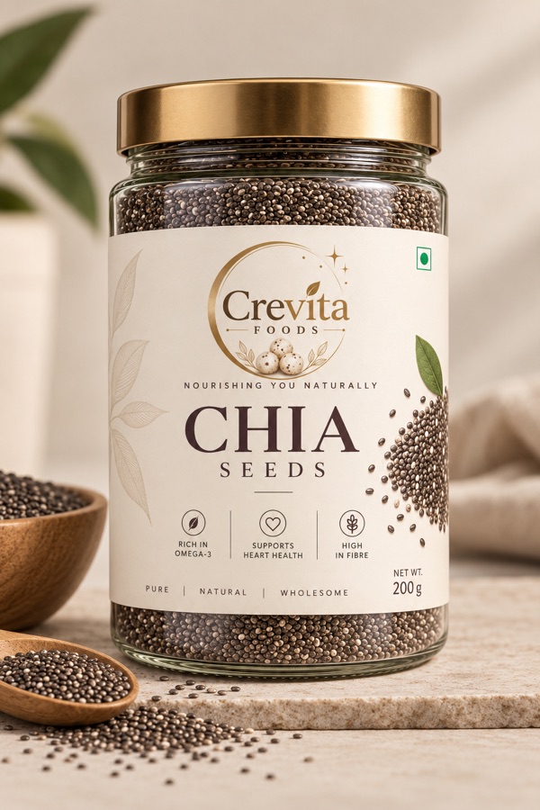 Crevita Chia Seeds jar